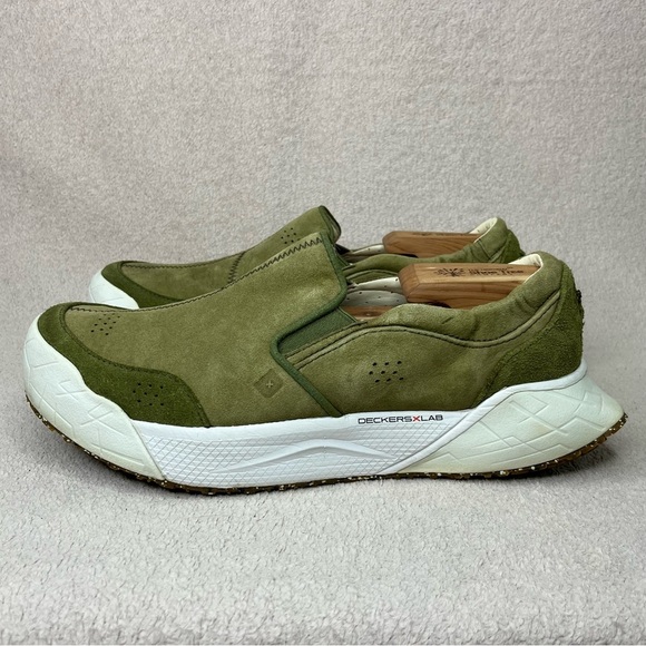 Deckers X Lab X-Scape Coupe Suede Slip On Sneakers-Green-Mens 10-Casual-Designer - Picture 3 of 12
